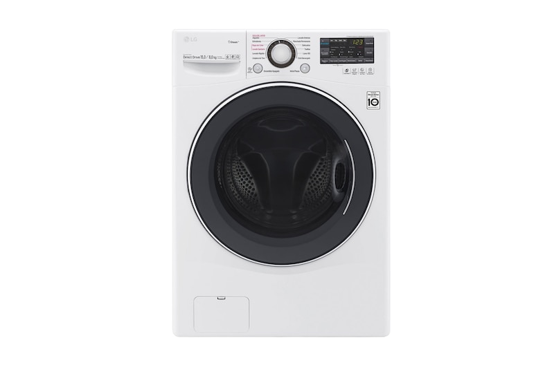 LG Lavasecadora Carga Frontal 6 Motion DD con Motor Inverter Direct Drive, Smart Diagnosis™ 15Kg/8Kg color Blanca, WD1571RD