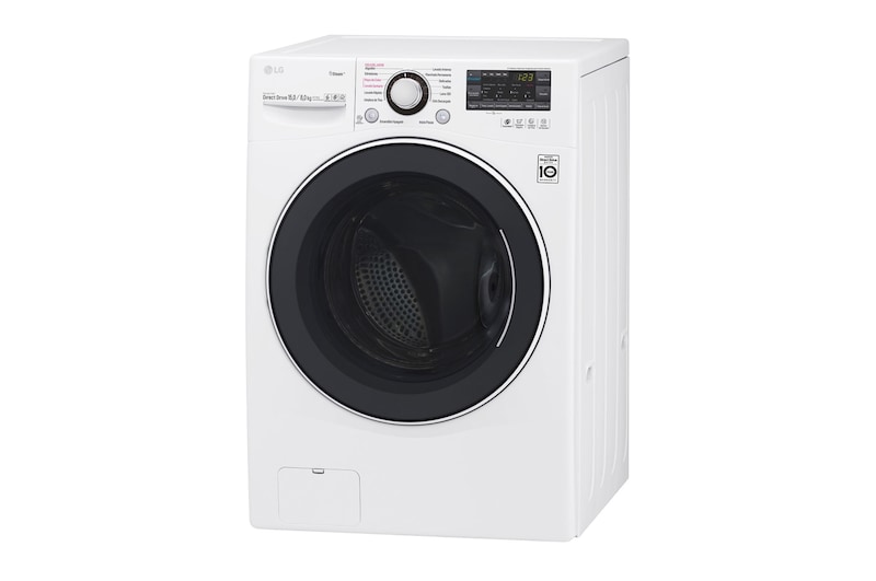 LG Lavasecadora Carga Frontal 6 Motion DD con Motor Inverter Direct Drive, Smart Diagnosis™ 15Kg/8Kg color Blanca, WD1571RD
