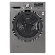 Vista frontal de Lavasecadora Carga Frontal 6 Motion DD con Motor Inverter Direct Drive, Smart Diagnosis™ 15Kg/8Kg color Deluxe steel WD1577RD