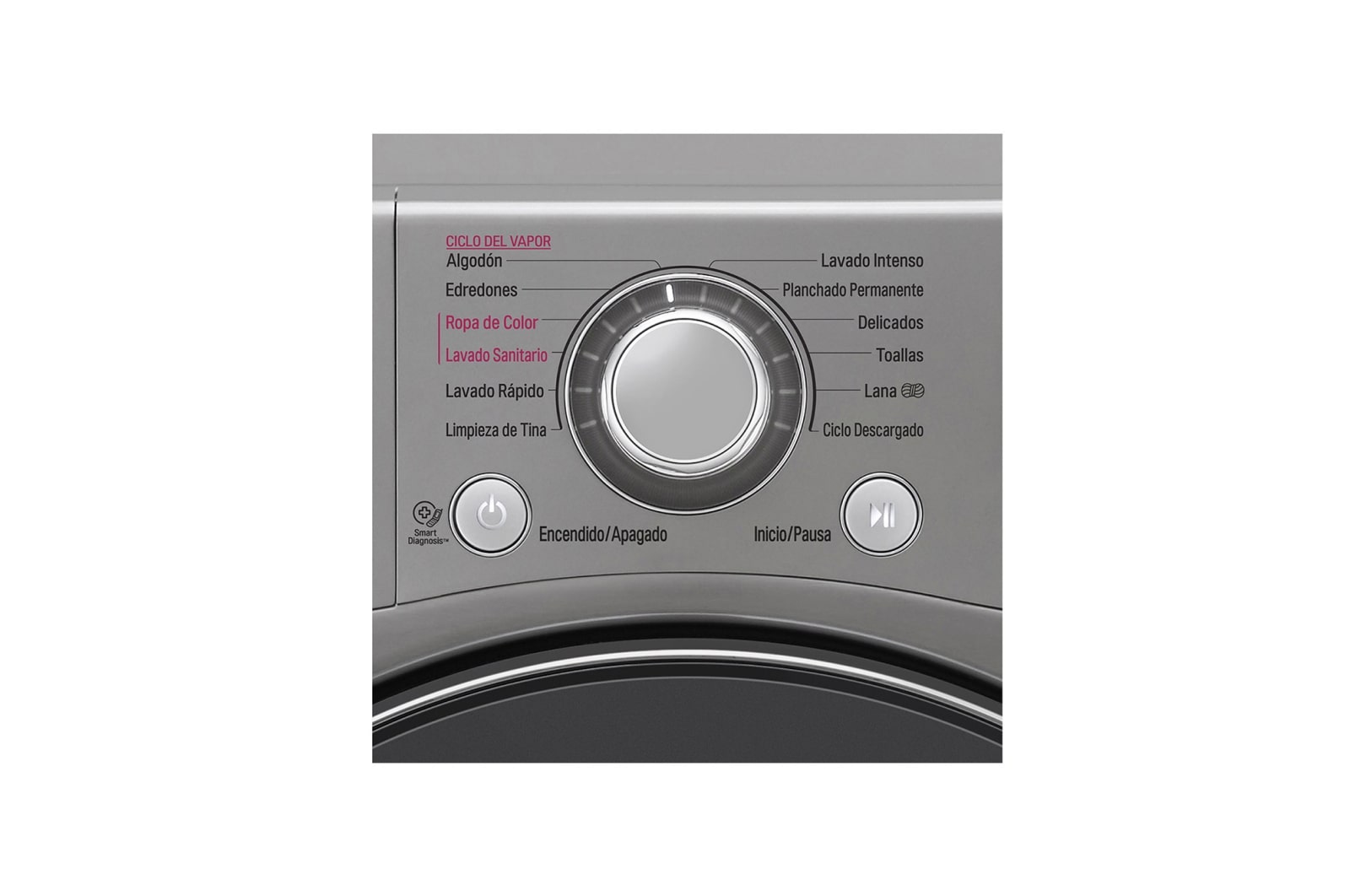 LG Lavasecadora Carga Frontal 6 Motion DD con Motor Inverter Direct Drive, Smart Diagnosis™ 15Kg/8Kg color Deluxe steel, WD1577RD