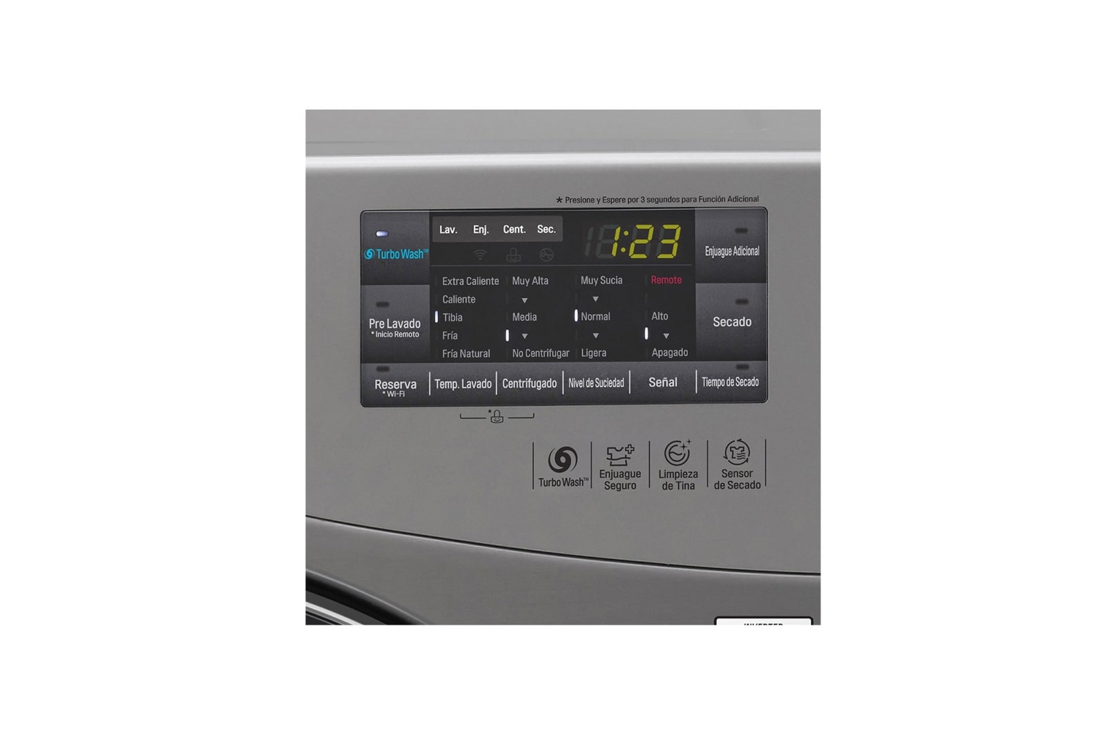 LG Lavasecadora Carga Frontal 6 Motion DD con Motor Inverter Direct Drive, Smart Diagnosis™ 15Kg/8Kg color Deluxe steel, WD1577RD