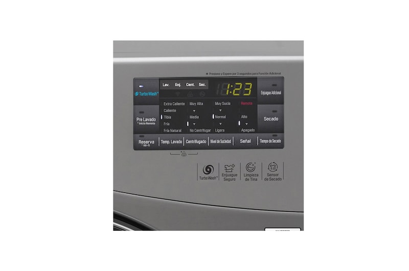 LG Lavasecadora Carga Frontal 6 Motion DD con Motor Inverter Direct Drive, Smart Diagnosis™ 15Kg/8Kg color Deluxe steel, WD1577RD