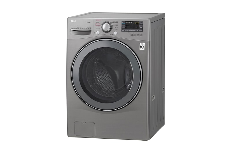 LG Lavasecadora Carga Frontal 6 Motion DD con Motor Inverter Direct Drive, Smart Diagnosis™ 15Kg/8Kg color Deluxe steel, WD1577RD