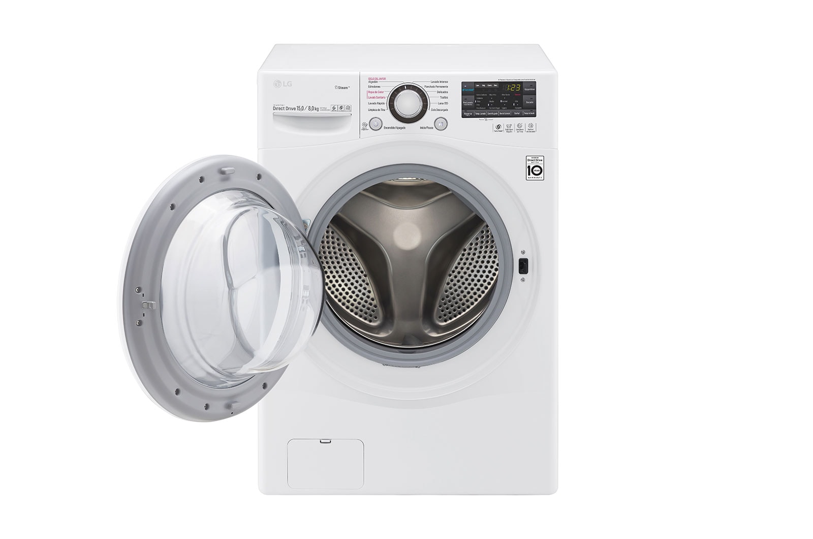 LG Lavasecadora Smart Carga Frontal 6 Motion DD con Motor Inverter Direct Drive, Smart Diagnosis™ 15Kg/8Kg color Blanca, WD15WGS6