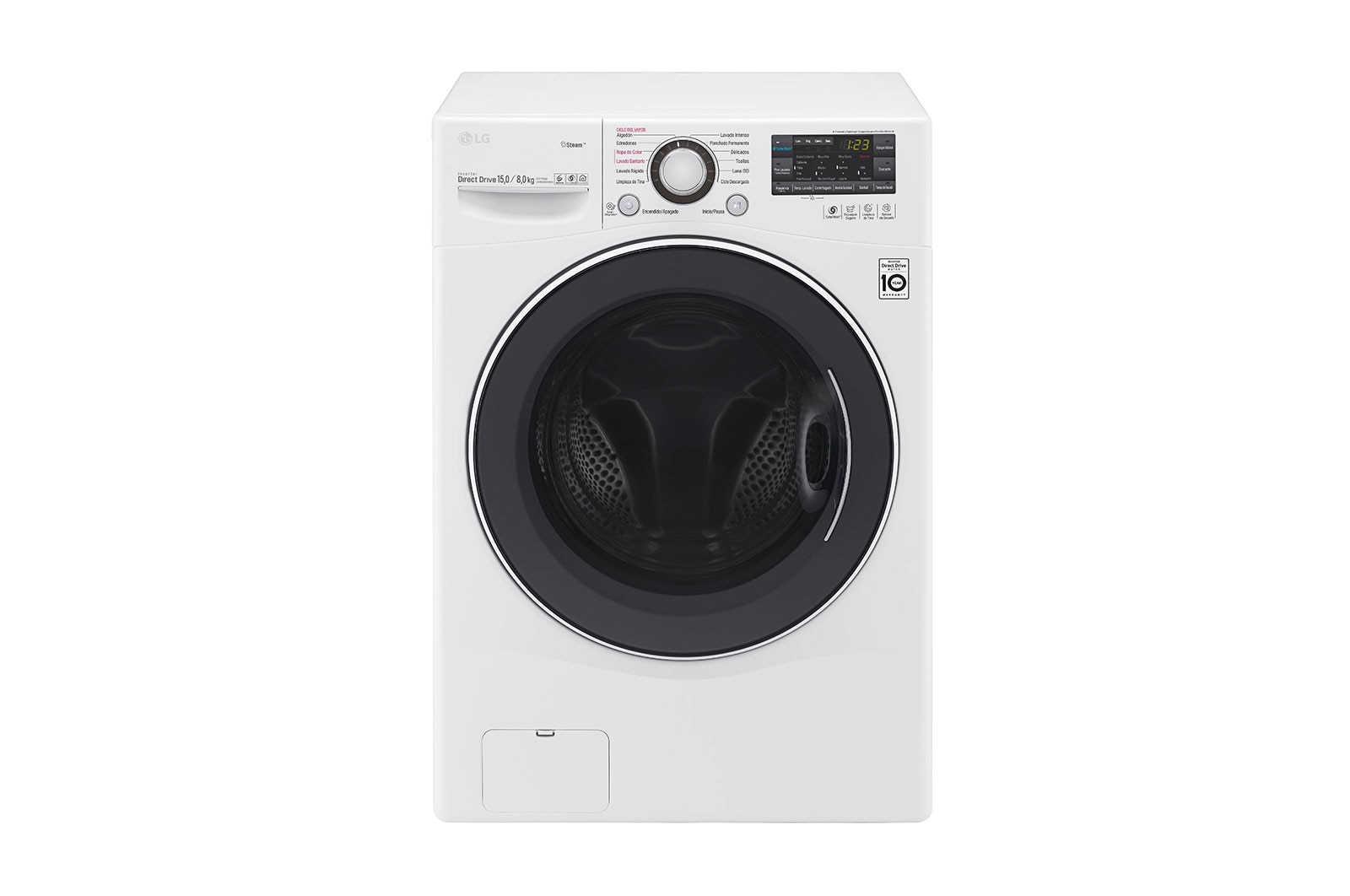LG Lavasecadora Smart Carga Frontal 6 Motion DD con Motor Inverter Direct Drive, Smart Diagnosis™ 15Kg/8Kg color Blanca, WD15WGS6