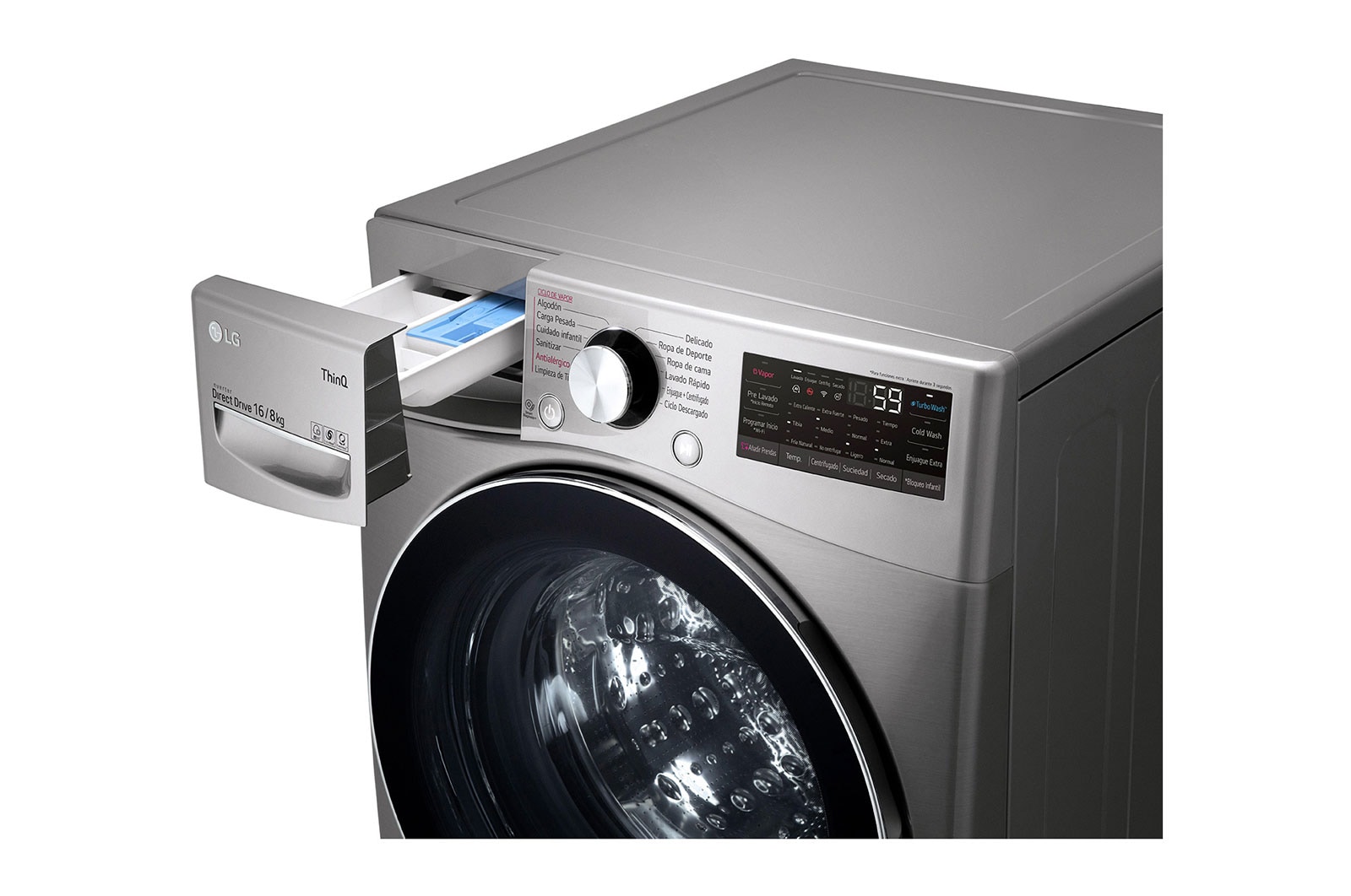 LG Lavasecadora Carga Frontal AI DD™  16Kg/8Kg, WD16SG2S6