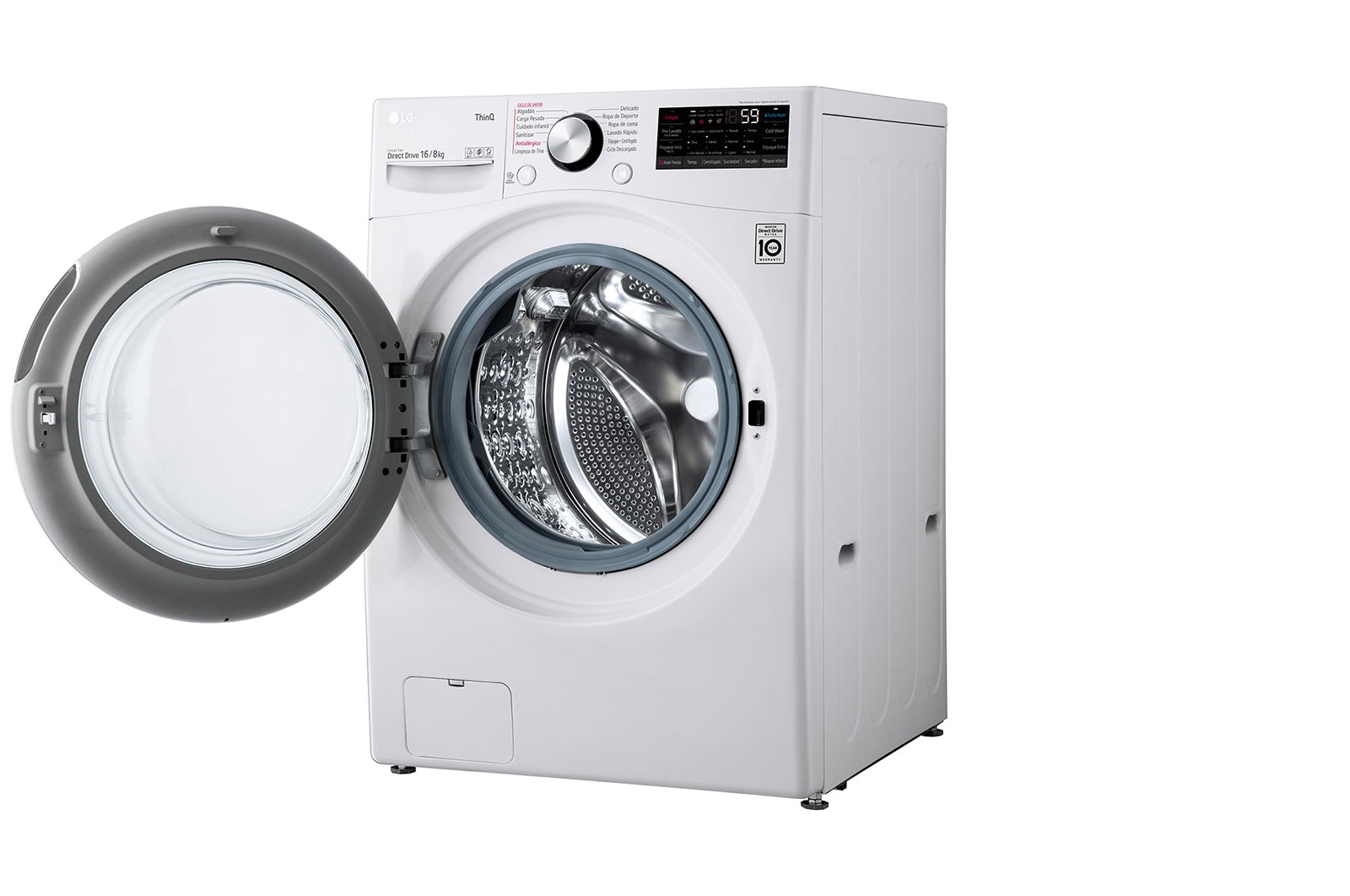 LG Lavasecadora LG Carga Frontal AI DD™ 16Kg/8Kg - Blanco, WD16WG2S6