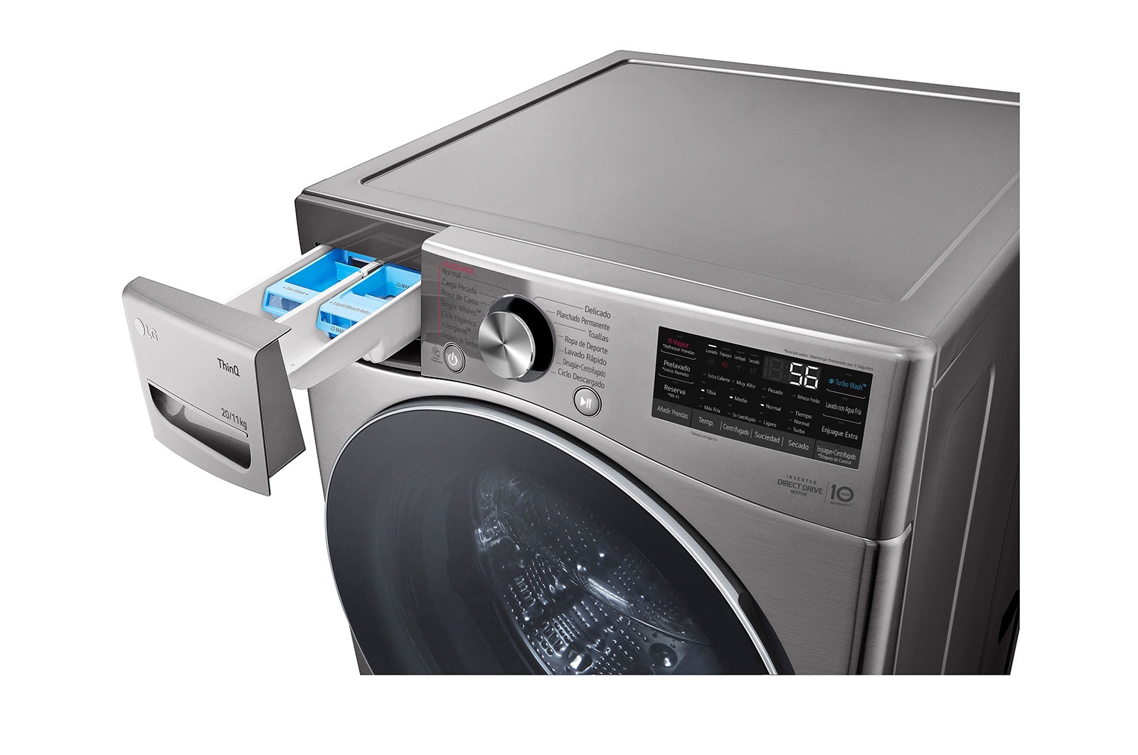 LG Lavasecadora Carga Frontal AI DD™ 20kg/11kg, WD20VV2S6R