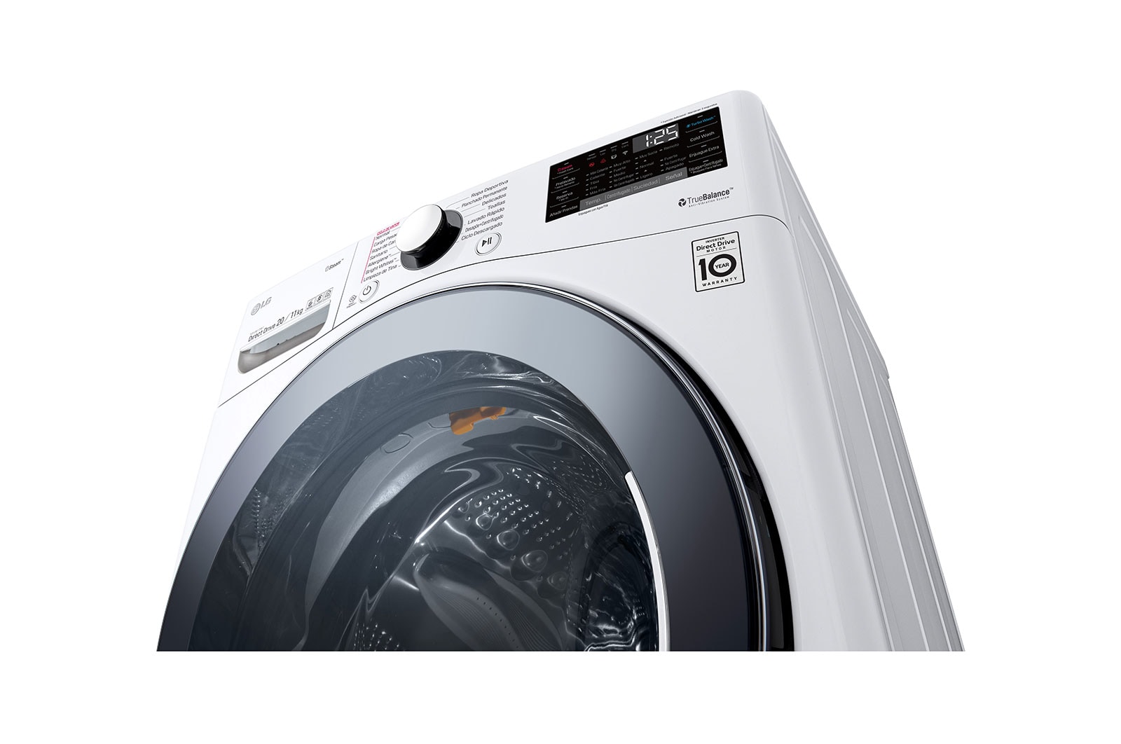 LG Lavasecadora LG Carga Frontal Inteligente Inverter DD con 6 Motion DD 20Kg / 11Kg -Blanca - WD20WV2S6 con Conectividad LG ThinQ, WD20WV2S6