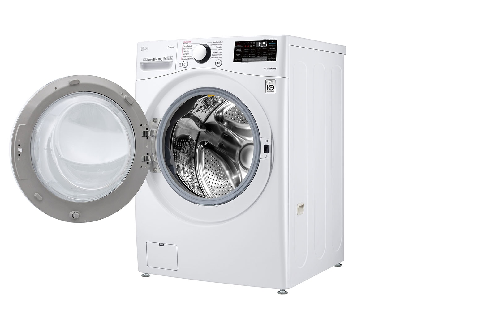 LG Lavasecadora LG Carga Frontal Inteligente Inverter DD con 6 Motion DD 20Kg / 11Kg -Blanca - WD20WV2S6 con Conectividad LG ThinQ, WD20WV2S6