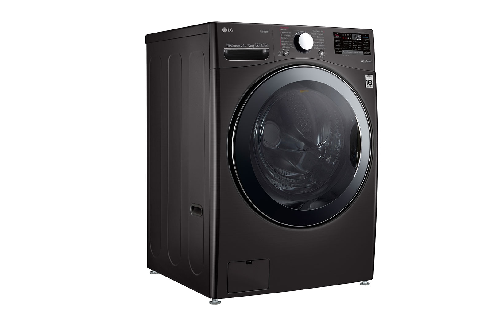 LG Lavasecadora LG Carga Frontal Inteligente 6 Motion DD con Motor Inverter Direct Drive 22Kg / 13Kg – Acero Negro con Conectividad LG ThinQ, WD22BV2S6