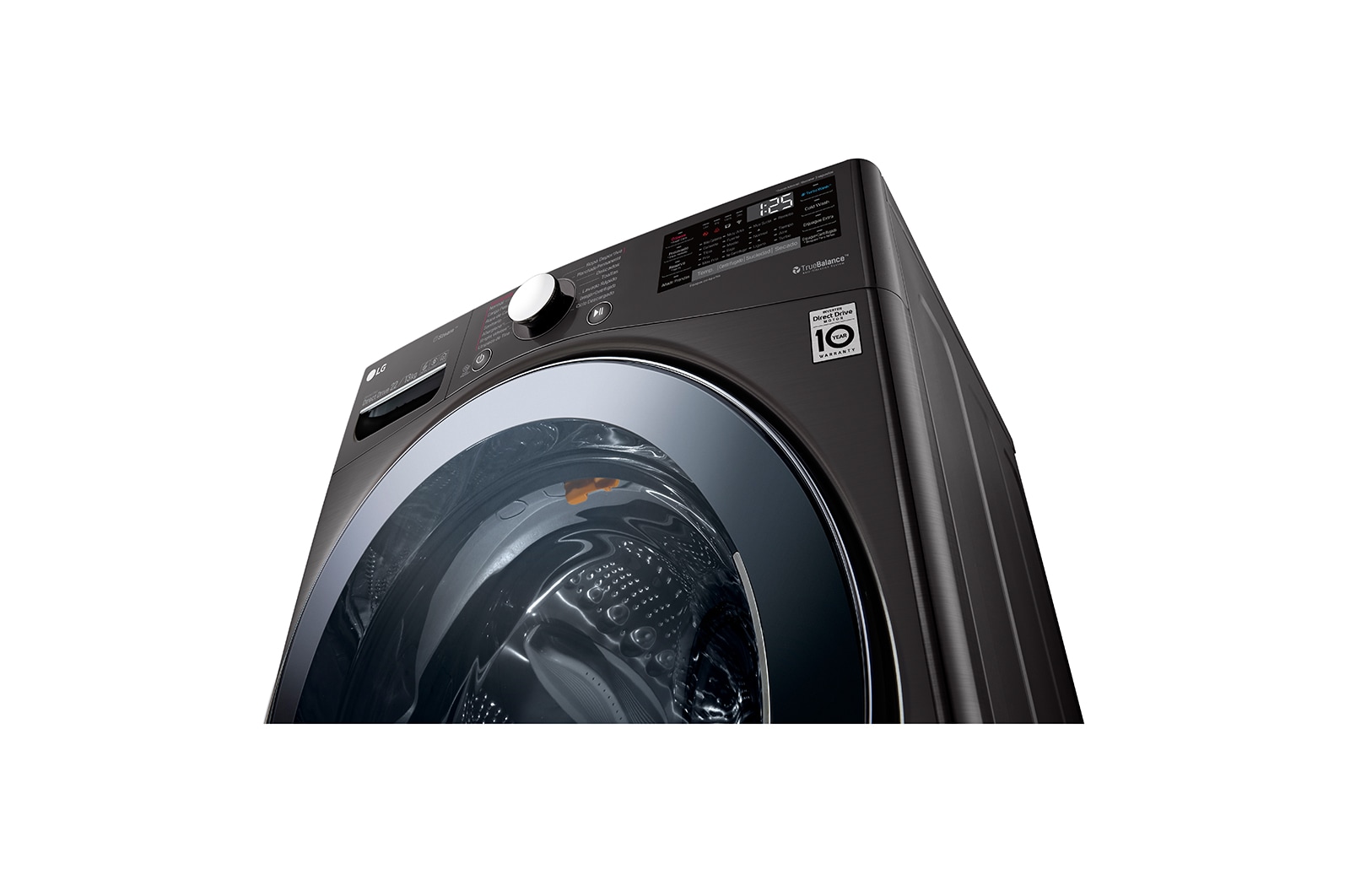 LG Lavasecadora LG Carga Frontal Inteligente 6 Motion DD con Motor Inverter Direct Drive 22Kg / 13Kg – Acero Negro con Conectividad LG ThinQ, WD22BV2S6
