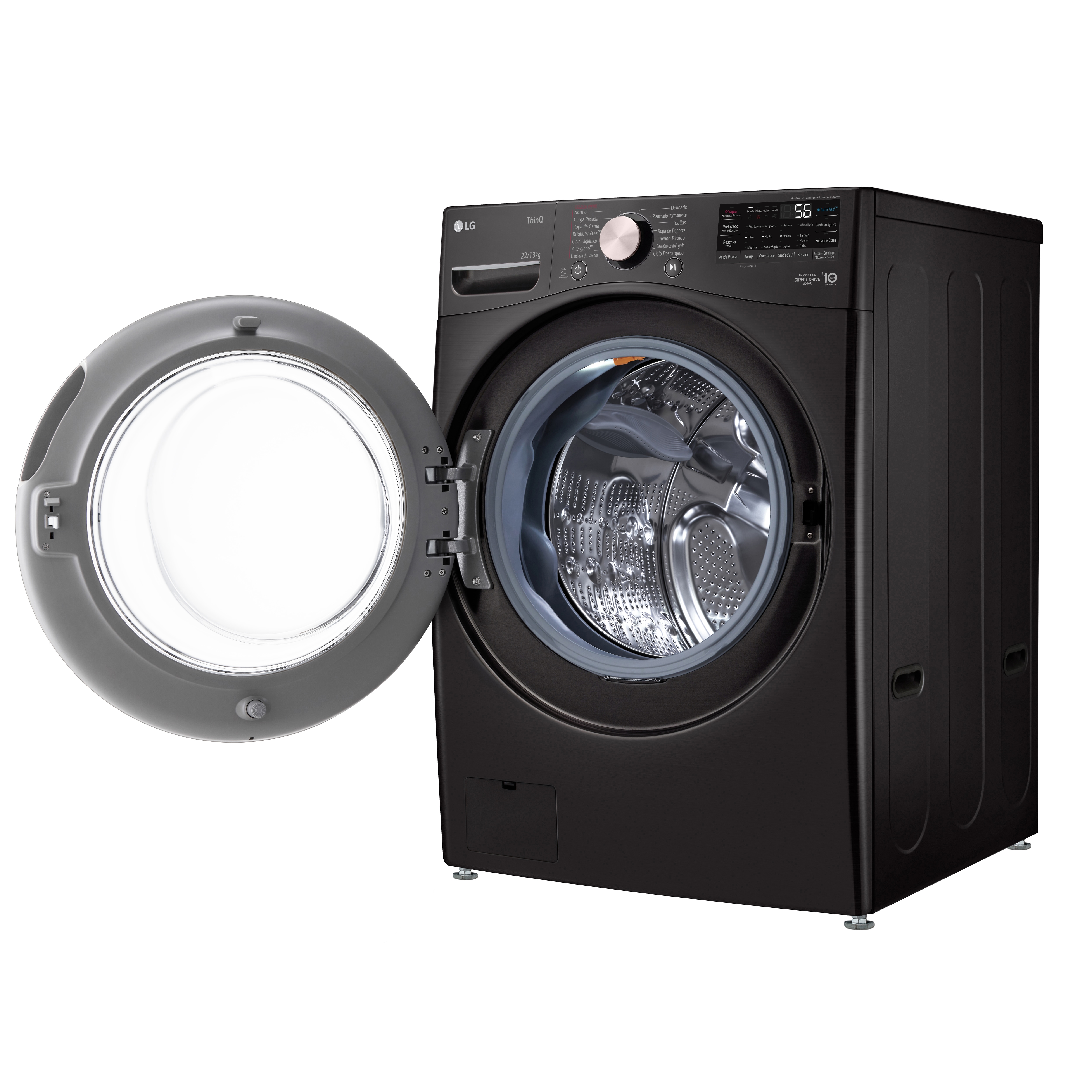 LG Lavasecadora Carga Frontal AI DD™ 22Kg/13Kg, WD22BV2S6GR