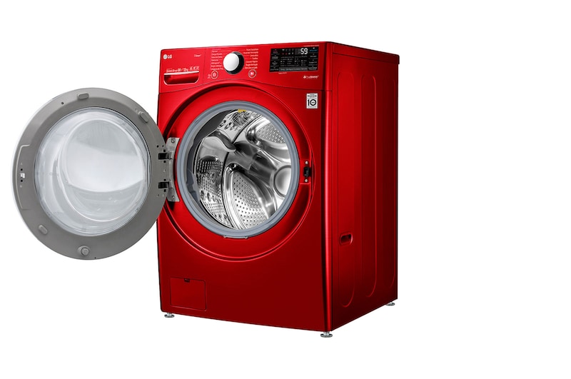 LG Lavasecadora LG Carga Frontal  Inverter DD con Ciclos con vapor Steam™ 22Kg / 13Kg - Roja - WD22R2VS6 , WD22RV2S6