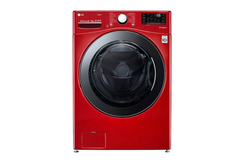 LG Lavasecadora LG Carga Frontal  Inverter DD con Ciclos con vapor Steam™ 22Kg / 13Kg - Roja - WD22R2VS6 , WD22RV2S6