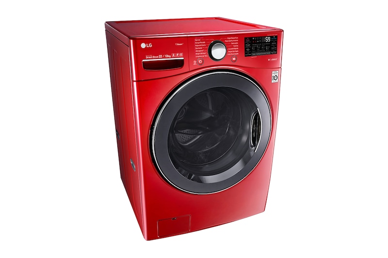 LG Lavasecadora LG Carga Frontal  Inverter DD con Ciclos con vapor Steam™ 22Kg / 13Kg - Roja - WD22R2VS6 , WD22RV2S6