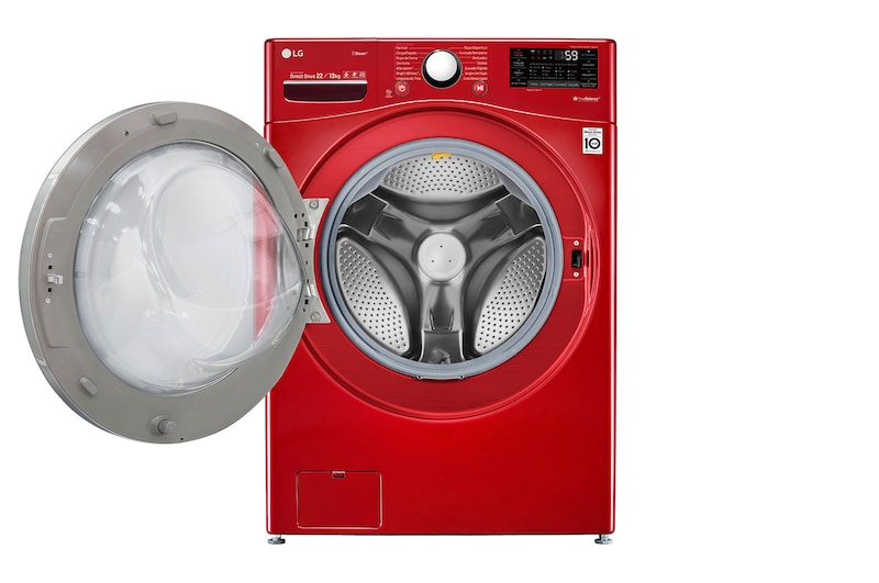 LG Lavasecadora LG Carga Frontal  Inverter DD con Ciclos con vapor Steam™ 22Kg / 13Kg - Roja - WD22R2VS6 , WD22RV2S6