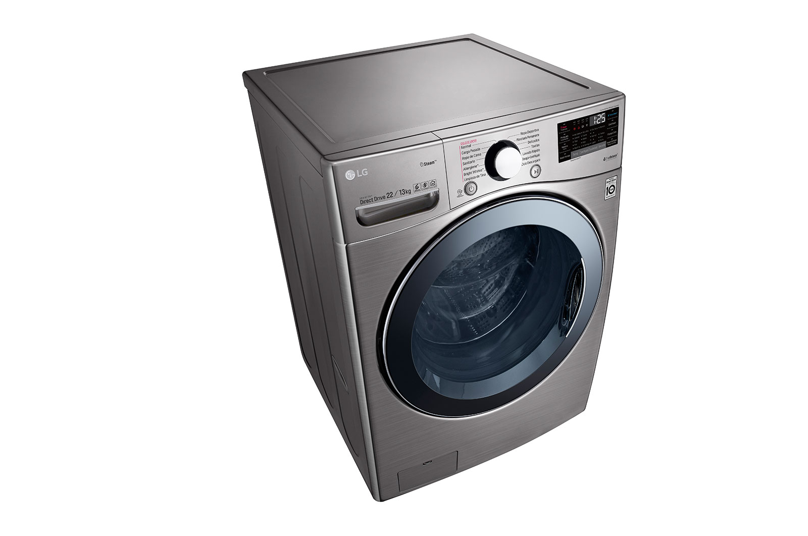 LG Lavasecadora LG Carga Frontal Inteligente Inverter DD con conectividad ThinQ con 6 Motion DD 22Kg / 13Kg – Acero Negro – WD22VV2S6, WD22VV2S6