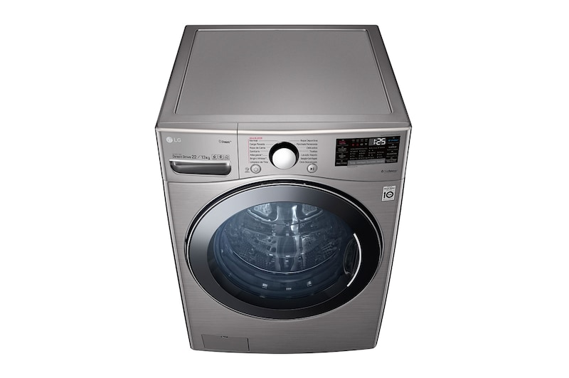 LG Lavasecadora LG Carga Frontal Inteligente Inverter DD con conectividad ThinQ con 6 Motion DD 22Kg / 13Kg – Acero Negro – WD22VV2S6, WD22VV2S6