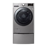 Vista frontal de Lavasecadora LG Carga Frontal Inteligente Inverter DD con conectividad ThinQ con 6 Motion DD 22Kg / 13Kg – Acero Negro – WD22VV2S6 WD22VV2S6