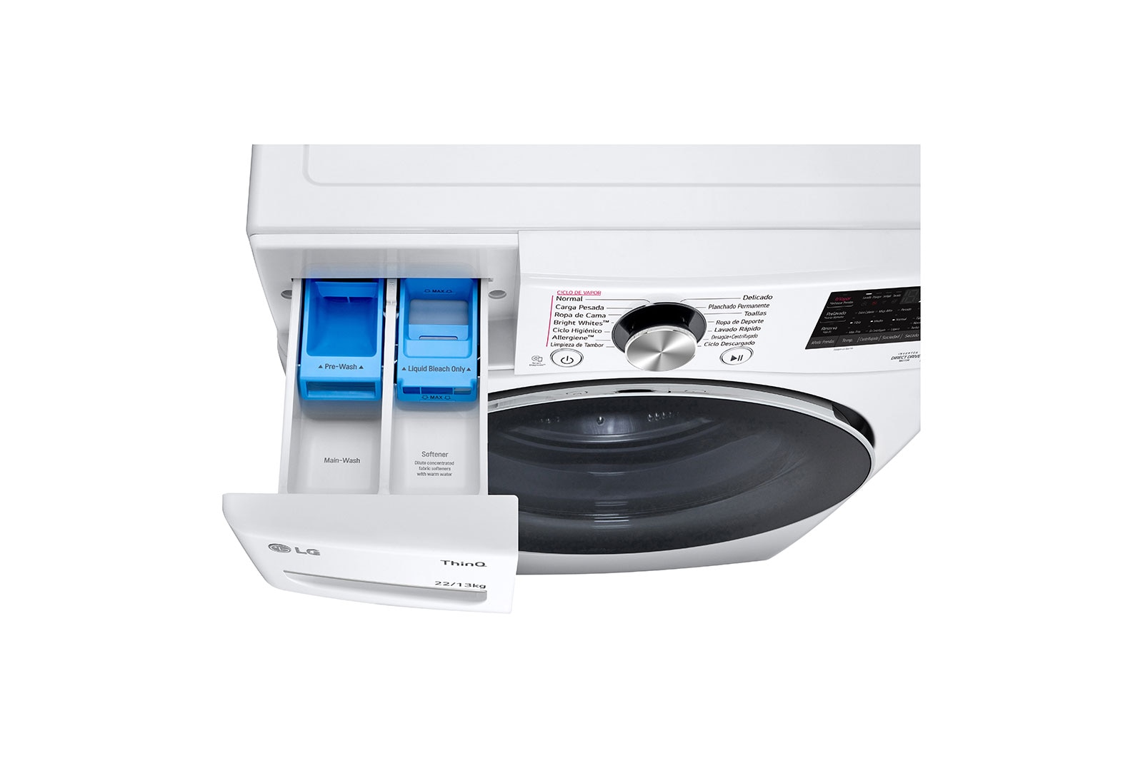 LG Lavadora de Carga Frontal y Secadora 22/13Kg - WD22WV26R, WD22WV26R