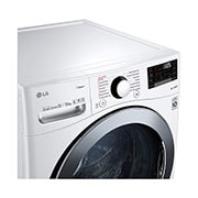 LG Lavasecadora Carga Frontal Inteligente 6 Motion DD con Motor Inverter Direct Drive, 22Kg/13Kg color Blanca con Conectividad LG ThinQ, WD22WV2S6