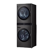 LG Torre de lavado LG WashTower™. Lavadora y secadora eléctrica, carga frontal, motor Inverter AI DD con inteligencia artificial y conectividad LG ThinQ (capacidad: 22 kg cada una; color: acero gris oxford), WK22BS6E