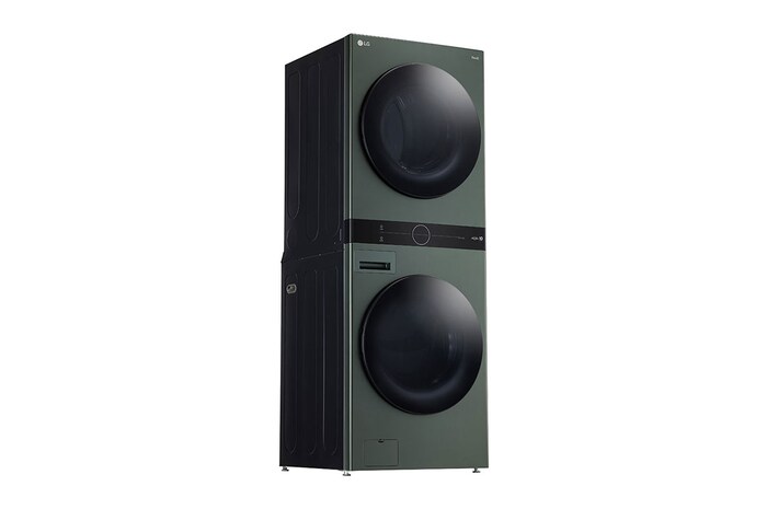 LG 22kg (lavado)/ 22kg (Secado) Torre de Lavado AI Direct Drive™, Steam, Color Verde, WK22GGS6
