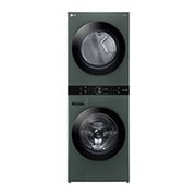 LG Torre de lavado LG WashTower™. Lavadora y secadora, carga frontal, Inteligente, motor Inverter AI DD con inteligencia artificial y conectividad LG ThinQ (capacidad: 22 kg cada una; color: verde), WK22GGS6