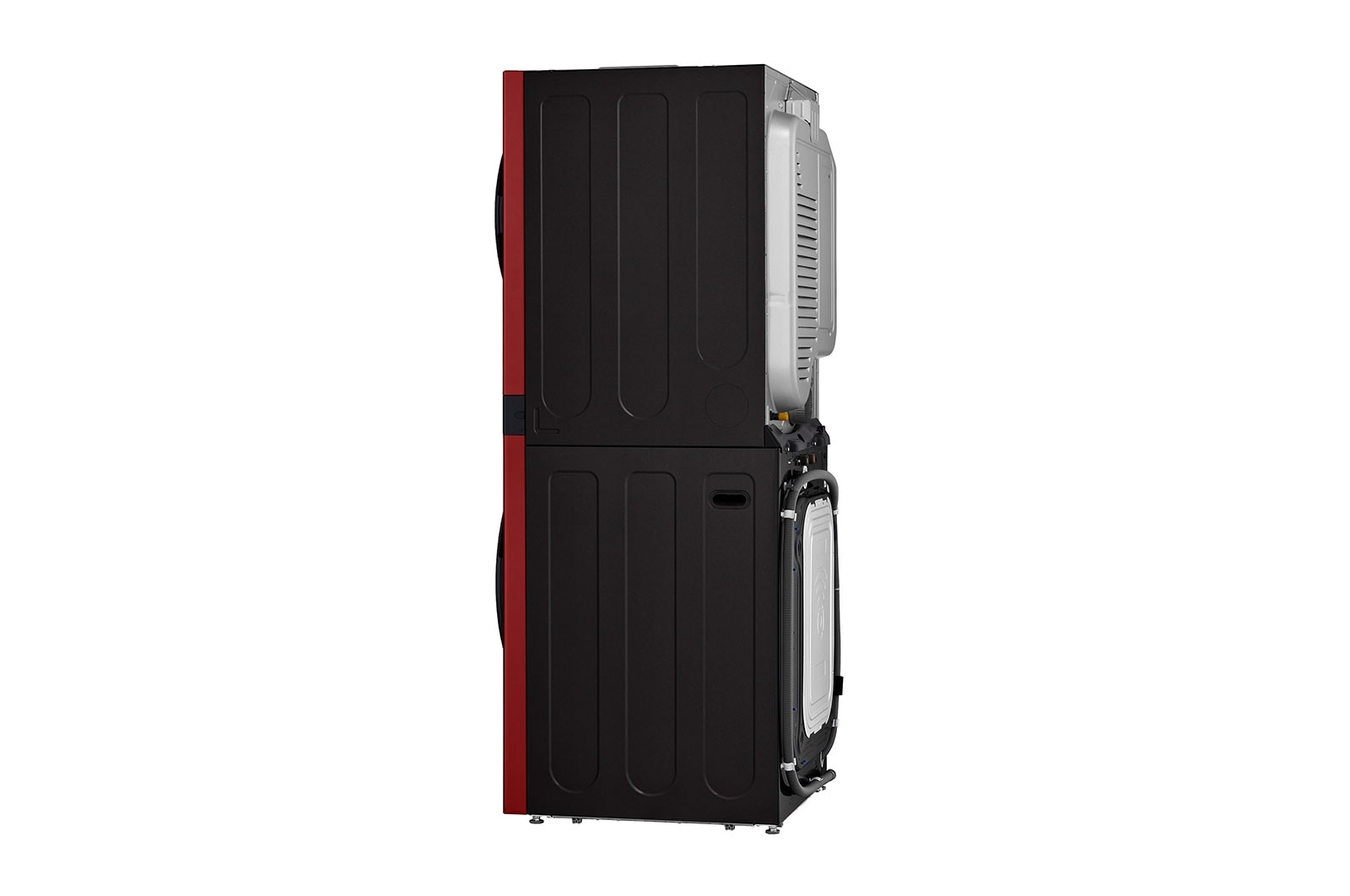 LG Torre de lavado LG WashTower™. Lavadora y secadora eléctrica, carga frontal inteligente, motor Inverter con inteligencia artificial AI DD™ y conectividad LG ThinQ (capacidad: 22 kg cada una; color: Rojo), WK22RS6E