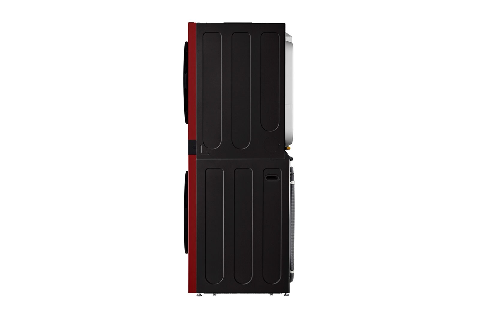LG Torre de lavado LG WashTower™. Lavadora y secadora eléctrica, carga frontal inteligente, motor Inverter con inteligencia artificial AI DD™ y conectividad LG ThinQ (capacidad: 22 kg cada una; color: Rojo), WK22RS6E
