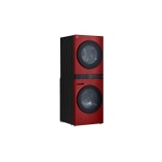 LG Torre de lavado LG WashTower™. Lavadora y secadora eléctrica, carga frontal inteligente, motor Inverter con inteligencia artificial AI DD™ y conectividad LG ThinQ (capacidad: 22 kg cada una; color: Rojo), WK22RS6E
