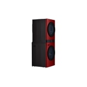 LG Torre de lavado LG WashTower™. Lavadora y secadora eléctrica, carga frontal inteligente, motor Inverter con inteligencia artificial AI DD™ y conectividad LG ThinQ (capacidad: 22 kg cada una; color: Rojo), WK22RS6E