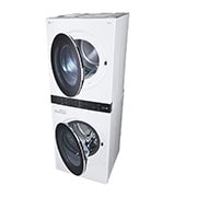 LG Torre de lavado LG WashTower™. Lavadora y secadora, carga frontal, motor Inverter AI DD con inteligencia artificial y conectividad LG ThinQ (capacidad: 22 kg cada una; color: blanco), WK22WS6