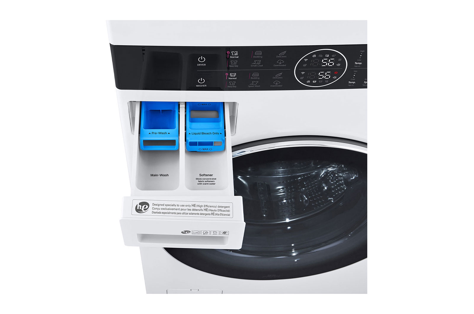 LG Torre de lavado WashTower™ con AI DD™ 22kg (con Lavadora eléctrica Voltaje 120V y Secadora Eléctrica Voltaje 220～ 240V), WK22WS6E