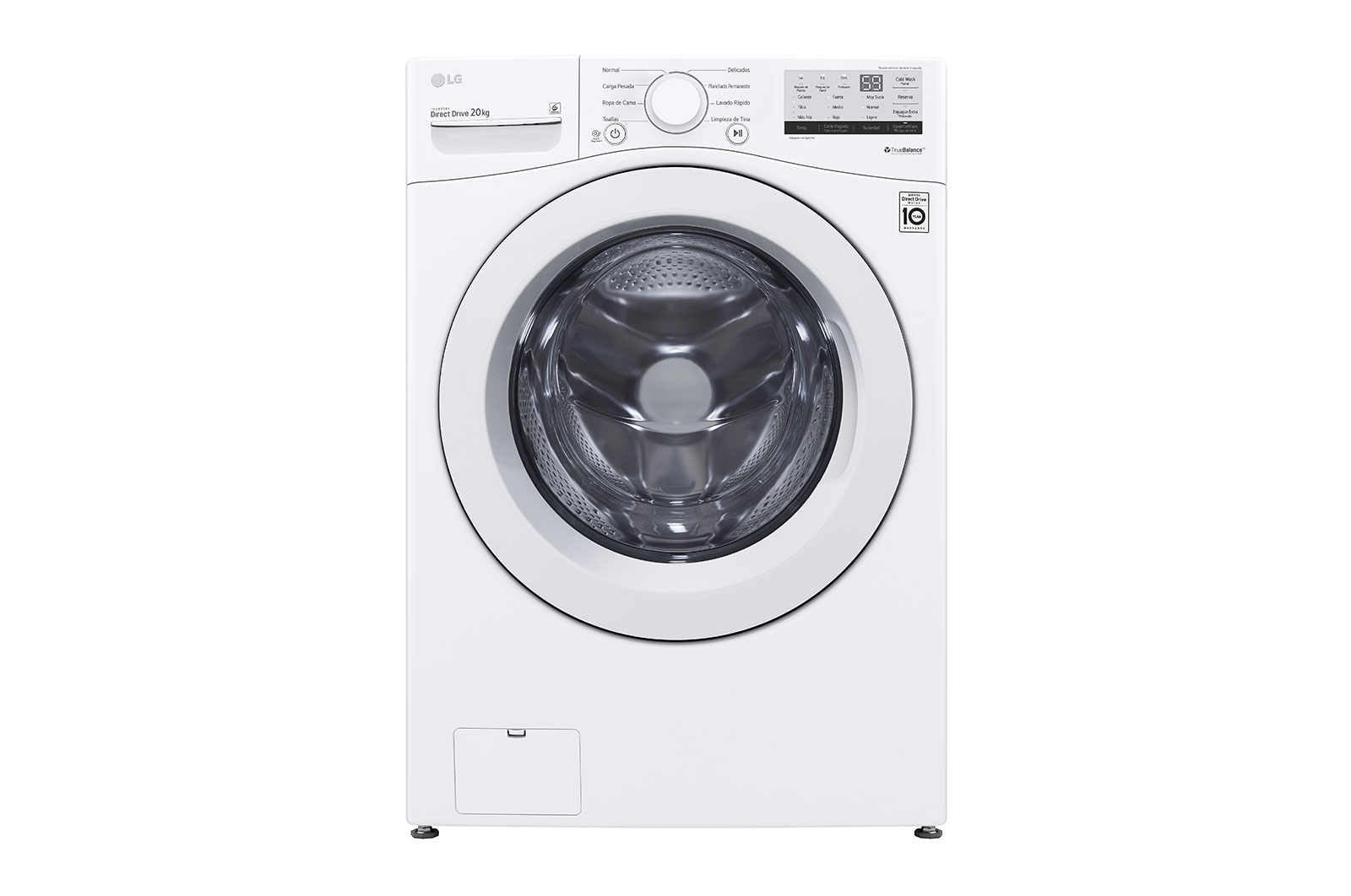 LG Lavadora LG Carga Frontal Inverter DD con 6 Motion DD 20 kg - Blanca - WM20WV26W + Secadora Carga Frontal con Sensor Dry y Smart Diagnosis™ 20 Kg color Blanca, WM20WV26W.DF20WV2
