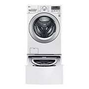 Vista frontal de Lavadora Carga Frontal 6 Motion DD con Motor Inverter Direct Drive, Smart Diagnosis™ 20 Kg color Blanca Compatible con LG TWINWash™ Mini WM20WV6