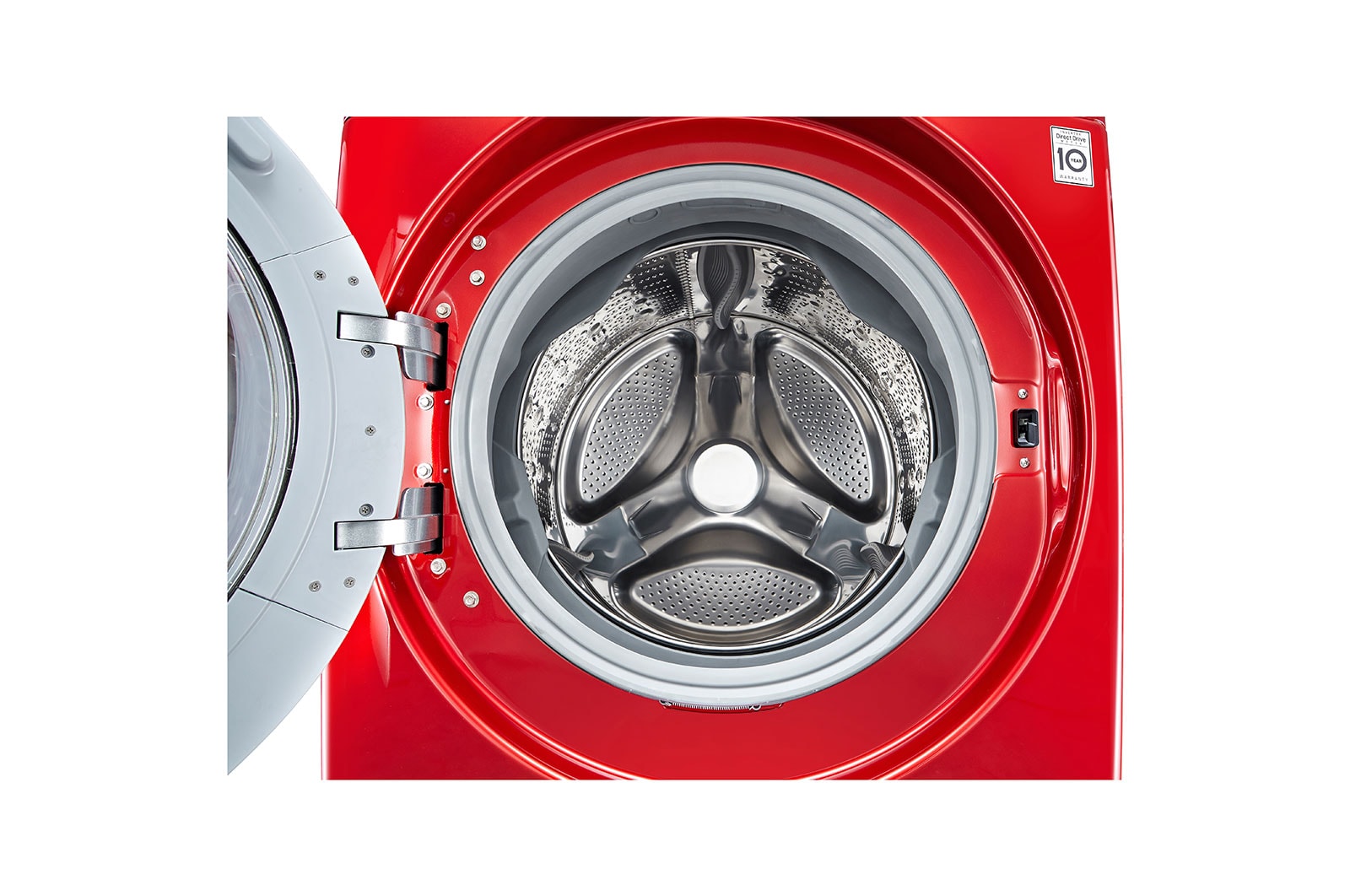 LG Lavadora Smart Carga Frontal 6 Motion DD con Motor Inverter Direct Drive, con LG ThinQ,  22 Kg color Roja, WM22RV2S6