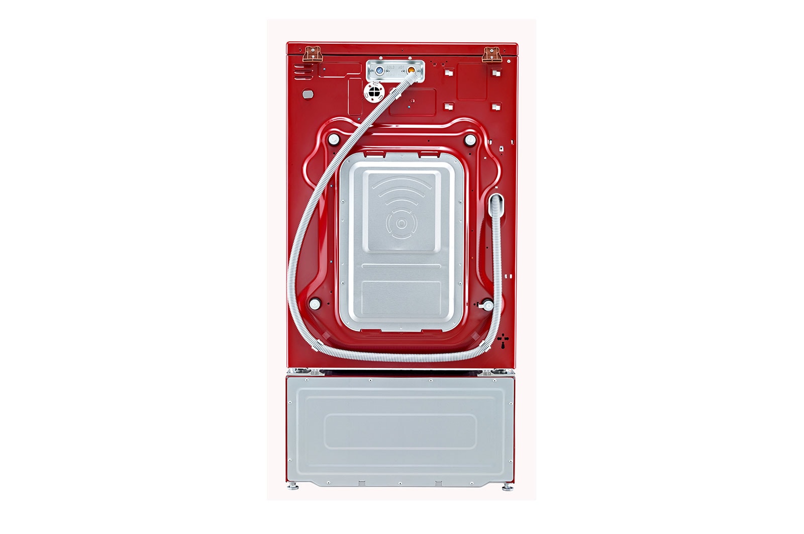 LG Lavadora Smart Carga Frontal 6 Motion DD con Motor Inverter Direct Drive, con LG ThinQ,  22 Kg color Roja, WM22RV2S6
