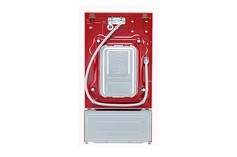 LG Lavadora Smart Carga Frontal 6 Motion DD con Motor Inverter Direct Drive, con LG ThinQ,  22 Kg color Roja, WM22RV2S6