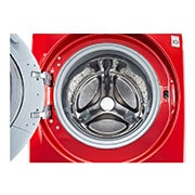 LG Lavadora Smart Carga Frontal 6 Motion DD con Motor Inverter Direct Drive, con LG ThinQ,  22 Kg color Roja, WM22RV2S6