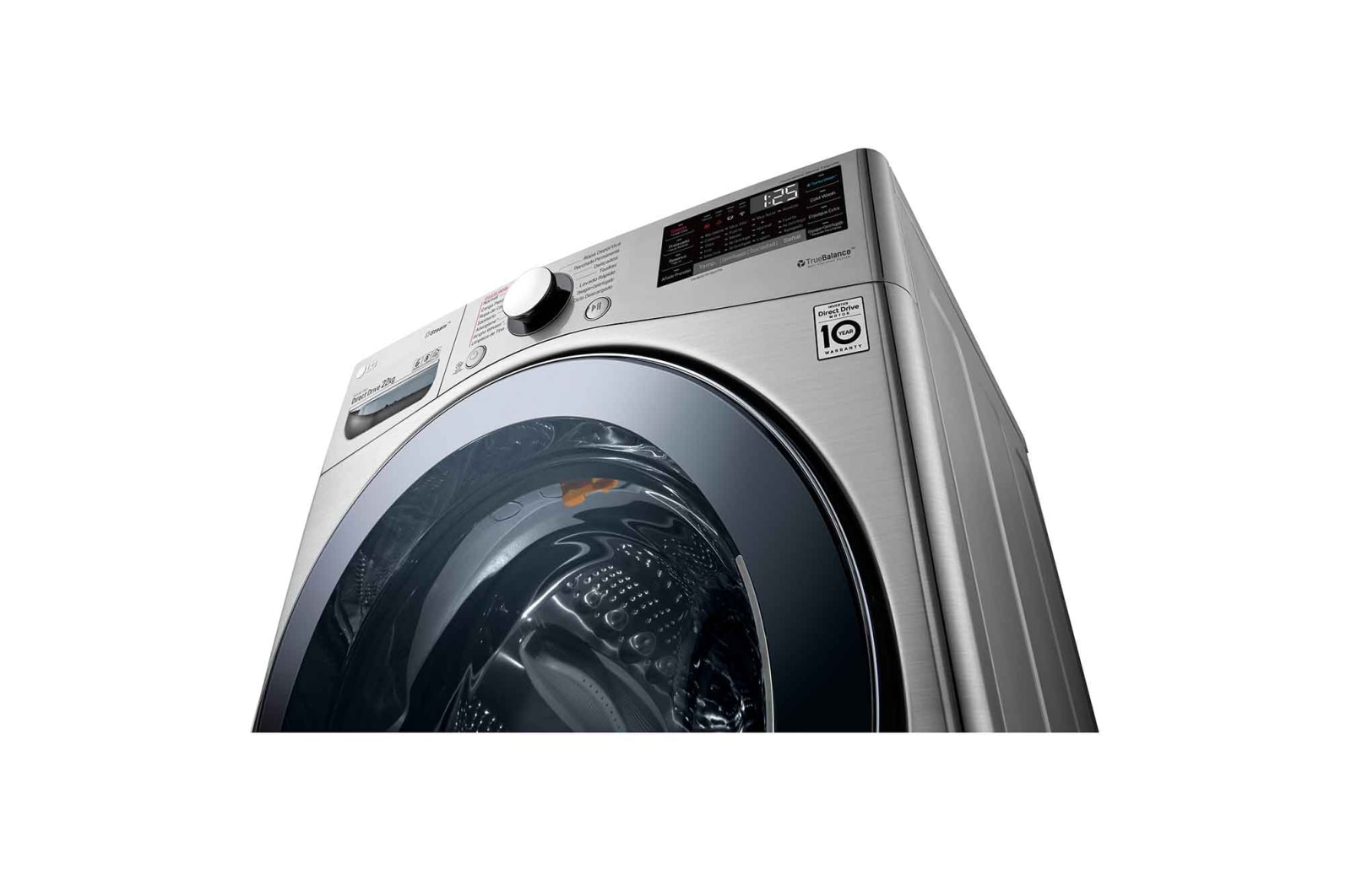 LG Lavadora Carga Frontal 6 Motion DD con Motor Inverter Direct Drive 22kg Color Acero, WM22VV2S6B