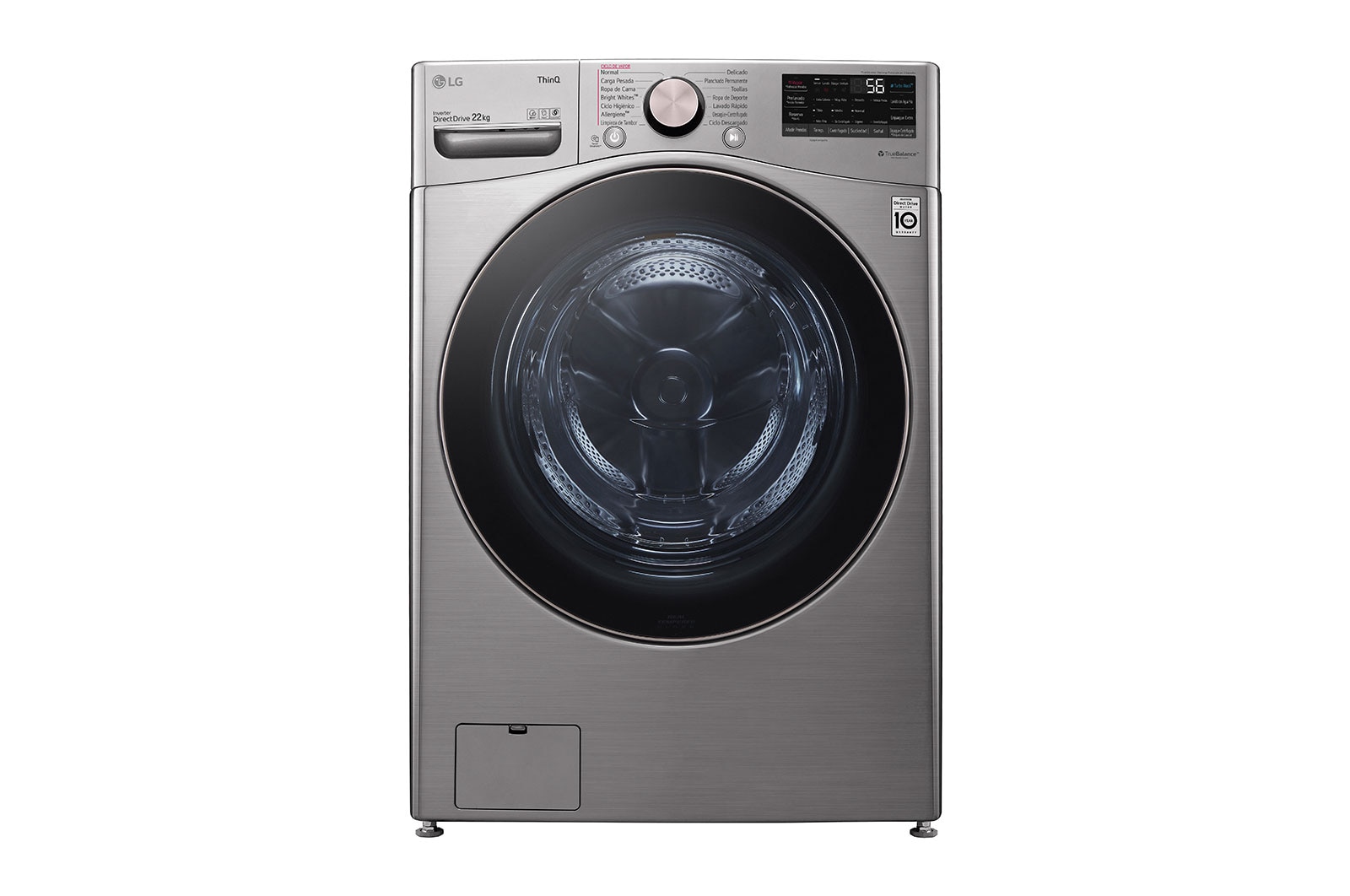 LG Lavadora LG Carga Frontal AI DD™ 22kg, WM22VV2S6GR