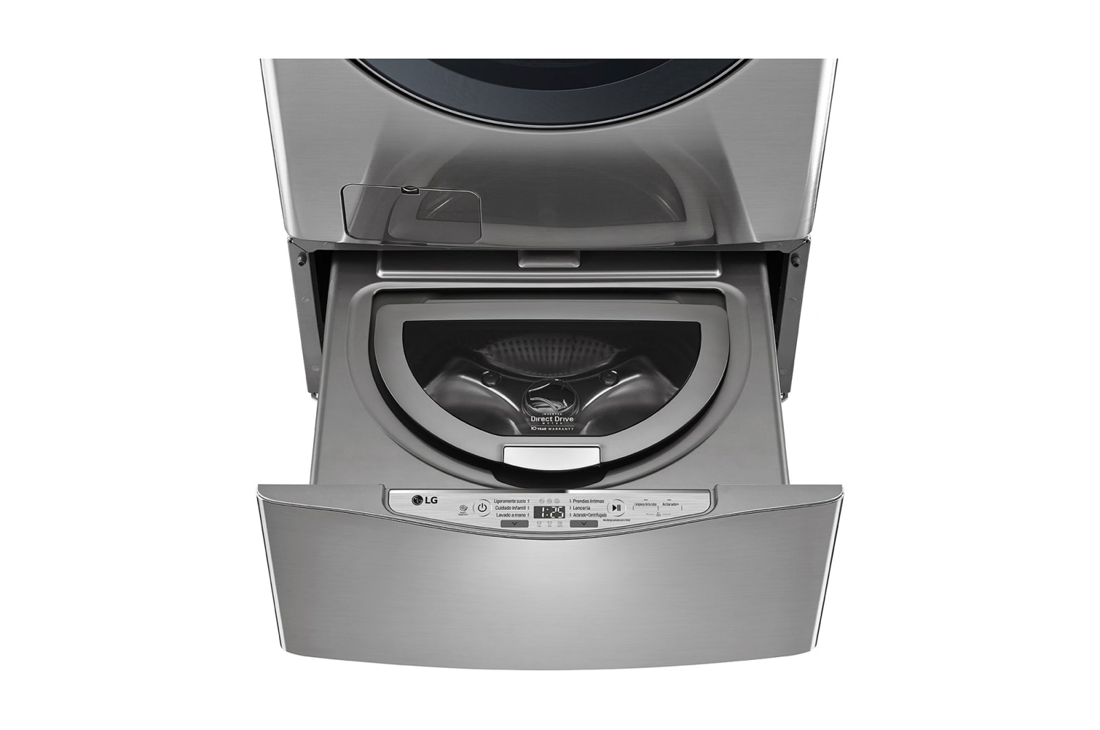 LG Lavadora Carga Frontal 6 Motion DD con Motor Inverter Direct Drive, Smart Diagnosis™ 22 Kg color Deluxe steel Compatible con LG TWINWash™ Mini, WM22VVS6