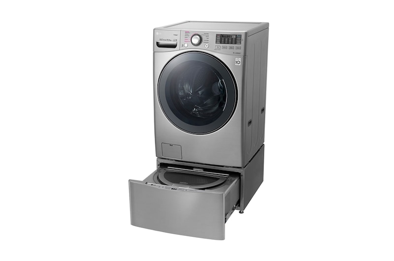 LG Lavadora Carga Frontal 6 Motion DD con Motor Inverter Direct Drive, Smart Diagnosis™ 22 Kg color Deluxe steel Compatible con LG TWINWash™ Mini, WM22VVS6