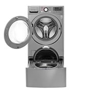LG Lavadora Carga Frontal 6 Motion DD con Motor Inverter Direct Drive, Smart Diagnosis™ 22 Kg color Deluxe steel Compatible con LG TWINWash™ Mini, WM22VVS6