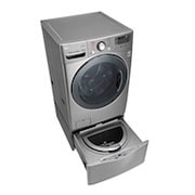 LG Lavadora Carga Frontal 6 Motion DD con Motor Inverter Direct Drive, Smart Diagnosis™ 22 Kg color Deluxe steel Compatible con LG TWINWash™ Mini, WM22VVS6
