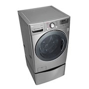 LG Lavadora Carga Frontal 6 Motion DD con Motor Inverter Direct Drive, Smart Diagnosis™ 22 Kg color Deluxe steel Compatible con LG TWINWash™ Mini, WM22VVS6