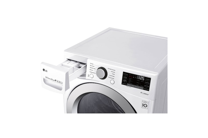 LG Lavadora Smart Carga Frontal 6 Motion DD con Motor Inverter Direct Drive, con SmartThinQ™ 22 Kg color Blanca Compatible con LG TWINWash™ Mini, WM22WV26