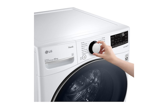 LG Lavadora LG  Carga Frontal AI DD™  22kg, WM22WV26SR